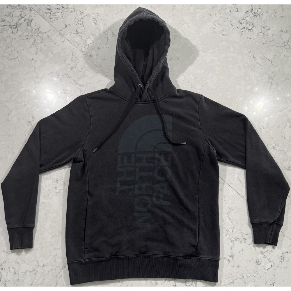 The North Face Hoodie Womens Small Black Fleece Vertical Trivert Graphic Logo